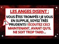 Les anges disent que vous tes tromps  je vous en supplie soyez trs prudents 