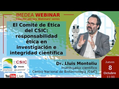 IMEDEA interdisciplinary webinar's series: 'El comité de ética del csic'