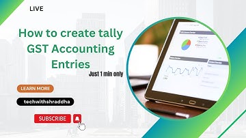 Tally ERP9-GST Accounting Entries for Services in Tally (Hindi)  #tally