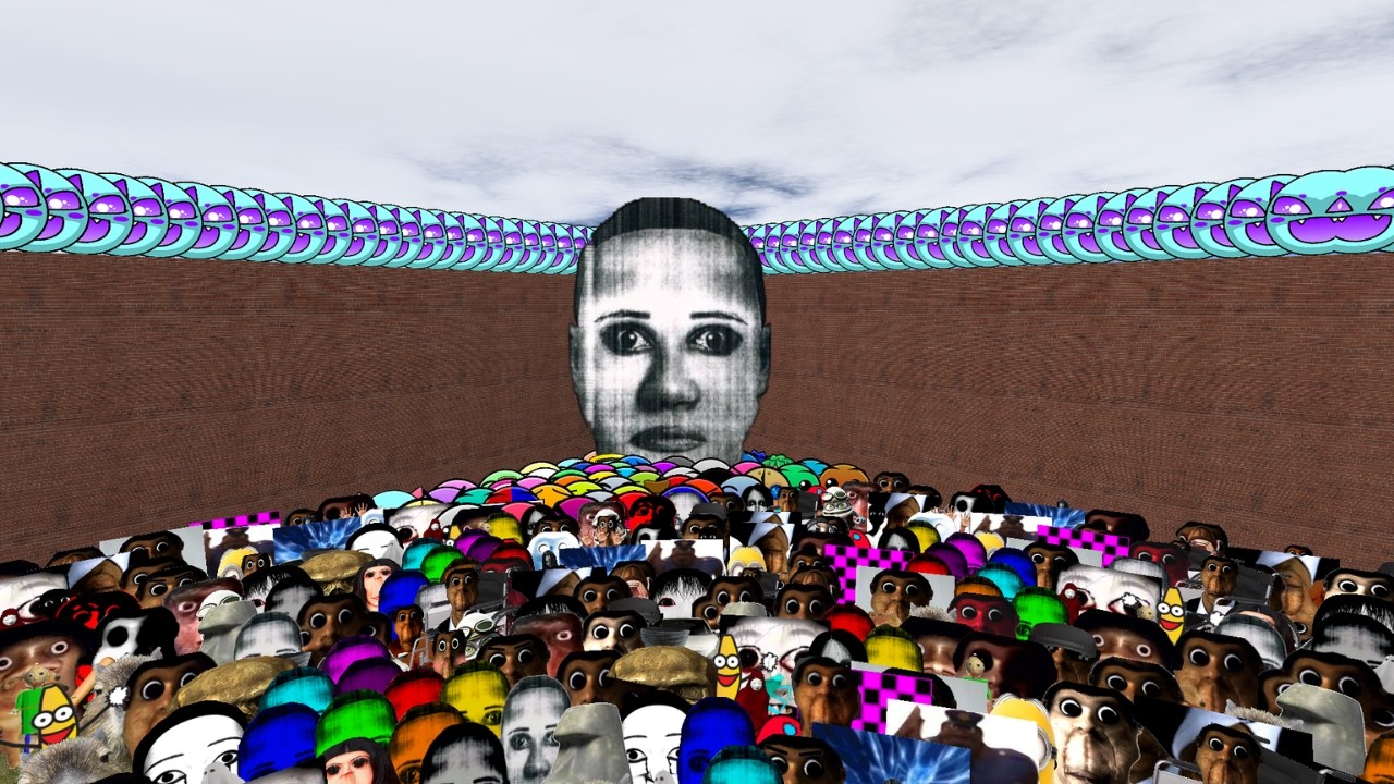 BIG SELENE DELGADO COLORFUL SELENE DELGADO OBANGA TORNEDO AND UNLIMITED NEXTBOT MAZE #GmoD #NeXtBotS