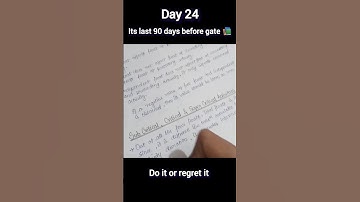 Day 24 Gate 2026 CE 📚🌷📈 | Last 90 days for Gate 2026 #gateexam #motivation #gate2026 #study