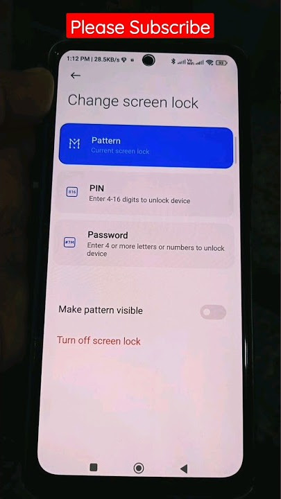 how to make pattern lock invisible || Mi, Redmi, Xaiomi #shorts #pattern