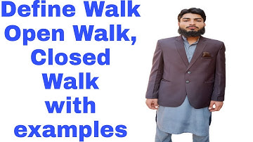 Define Walk, Open Walk,Closed Walk and Trivial walk in Graph theory.