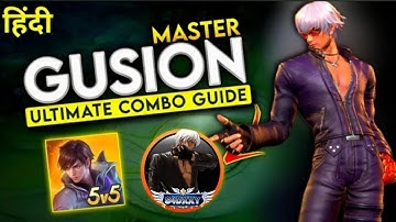 HOW TO USE GUSION IN HINDI - ULTIMATE COMBO GUIDE | HOW TO PLAY GUSION IN MOBA LEGENDS 5V5 |