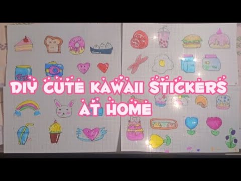 part-1) how to make kawaii sticker at home /handmade cute kawaii