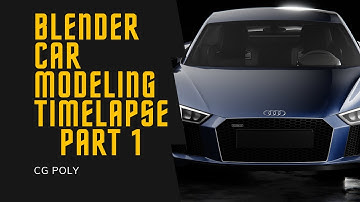Blender Car Modeling Tutorial Part 1 | Audi R8 V10 Plus | How to Model A Car [Timelapse] Blender 2.9