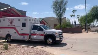 Mesa Fire an medical department medic 2209 responding code 2 to an ALS Fall Injury with engine 224 