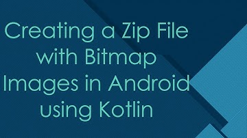 Creating a Zip File with Bitmap Images in Android using Kotlin