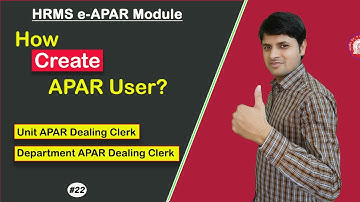 How to Create APAR User in HRMS | HRMS me APAR User kaise banaye | e-APAR Module | Ravi Jorwal