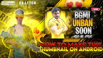 How to make gaming live stream thumbnail on Android|gaming thumbnail tutorial on Android