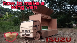 How to make a wing van from cardboard..DIY toy truck