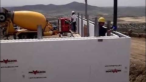 Grouting For ICF Fox Blocks Custom Home