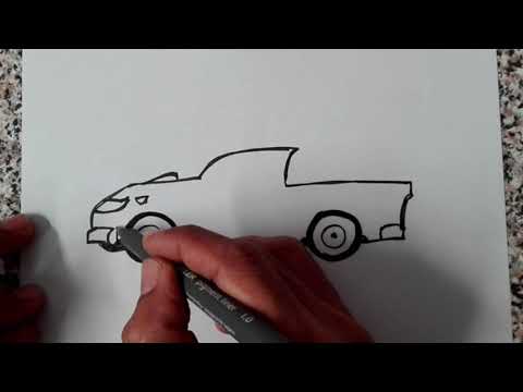 วาดรูป รถกระบะแต่งสวย | How to draw a car