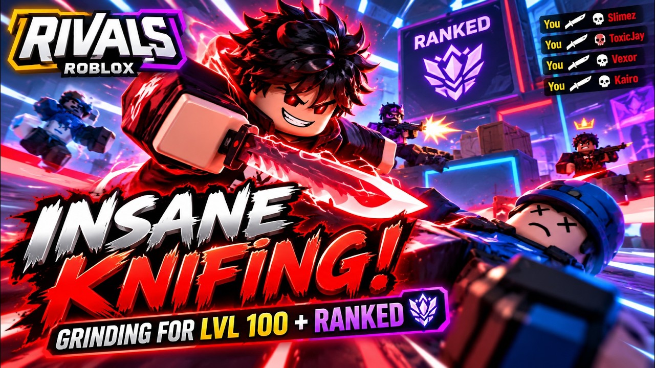 🔴 LIVE: ROBLOX RIVALS GRIND FOR RANKED INSANE KNIFING! 🔥