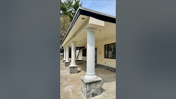 Stucco Columns - How to Float Limestone Finish Coat