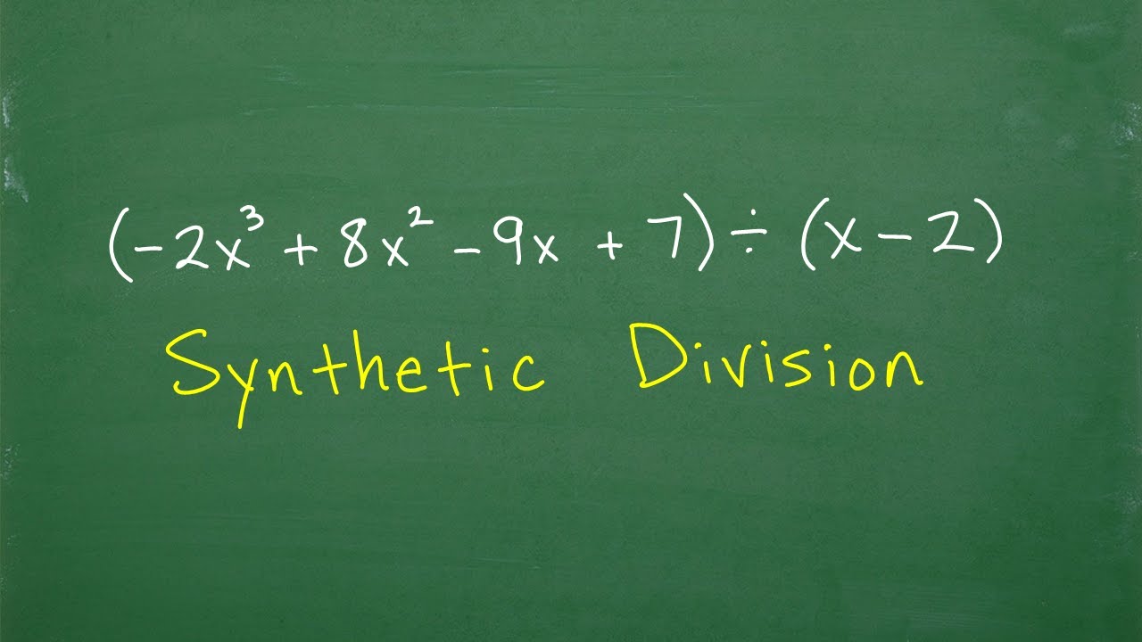 ⁣The synthetic division is a division of algebra that is used in pre-calculus. It is a way to divide 