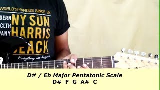 d# | d# major pentatonic scale - guitar tutorial - l 9.1.7