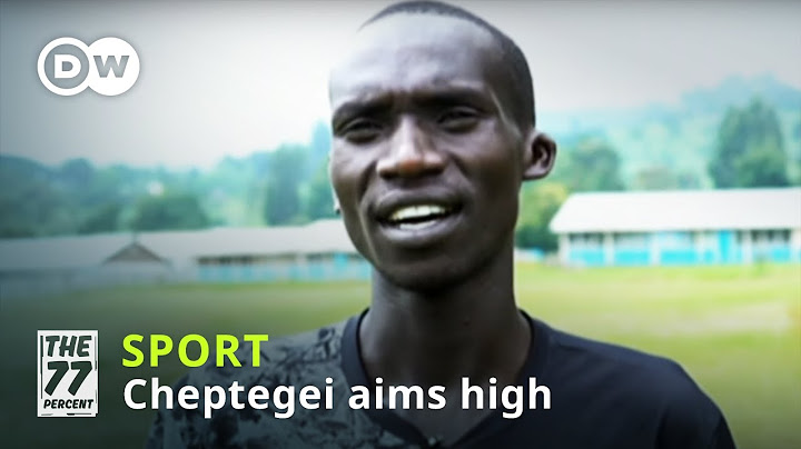 Ugandan athlete Joshua Cheptegei in Monaco for the 5.000 World Record