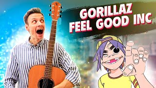 FEEL GOOD INC — GORILLAZ | разбор на гитаре фингерстайл + табы