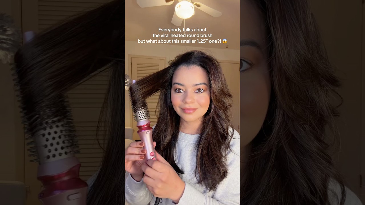 Все говорят о вирусной круглой щетке с подогревом, но как насчет этой, меньшей по размеру, 1,25 д...
