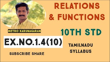 10th Std Maths Ex.1.4(10) A function f:[-5,9] to R is defined as f(x)= 6x+1, 5x^2-1; 3x-4 find f(-3)