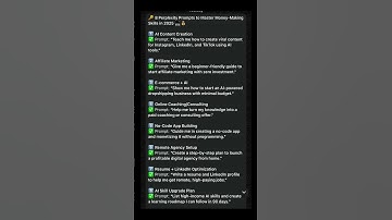 8 Perplexity prompts for Money Making skills in 2025