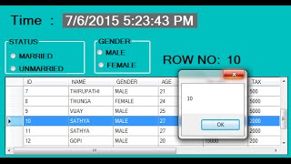 C# Code For ROW Index for DataGridView in .net