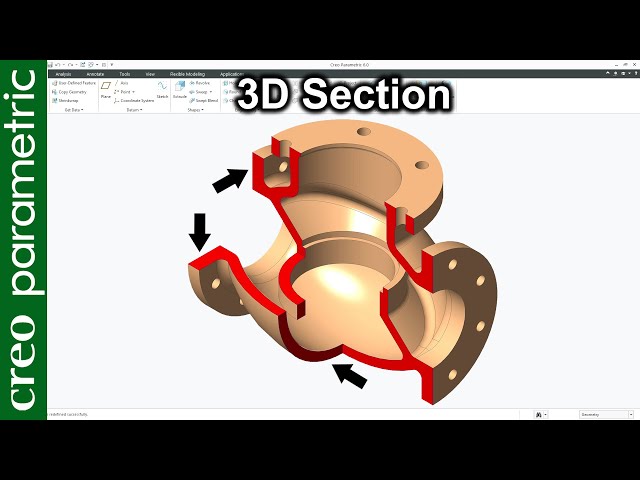 3D section | Zone section for the part u0026 drawing in creo parametric class=