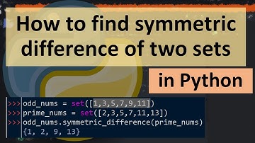 How to find symmetric difference of two sets in Python