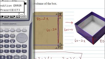 Calculating the maximum volume of an open box from a 80cm by 60 cm cardboard