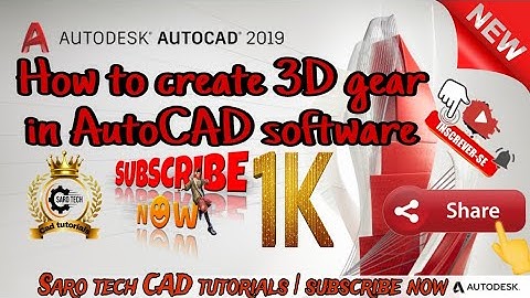 How to draw this🖥️👆 gear in Tamil| saro tech CAD tutorials