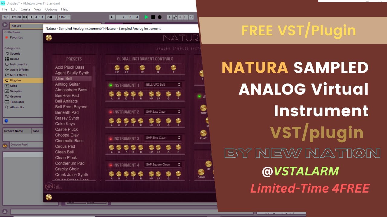 Natura Analog Sampled Virtual Instrument VST/Plugin by New Nation 