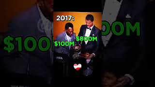 Ronaldo 🇵🇹 and Pelé 🇧🇷 Net worth Then vs Now | #fifa #football #ronaldo #pele #edit