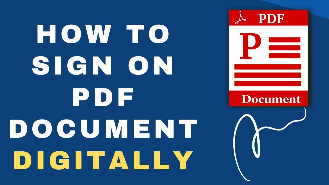How to digitally sign pdf document|| Sign pdf document digitally - YouTube