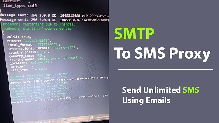 SMTP to SMS Proxy To send SMS In USA