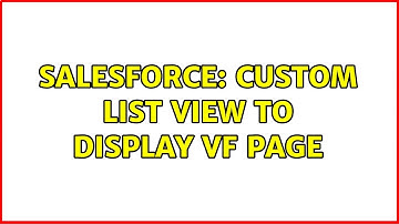 Salesforce: Custom List View to display VF Page