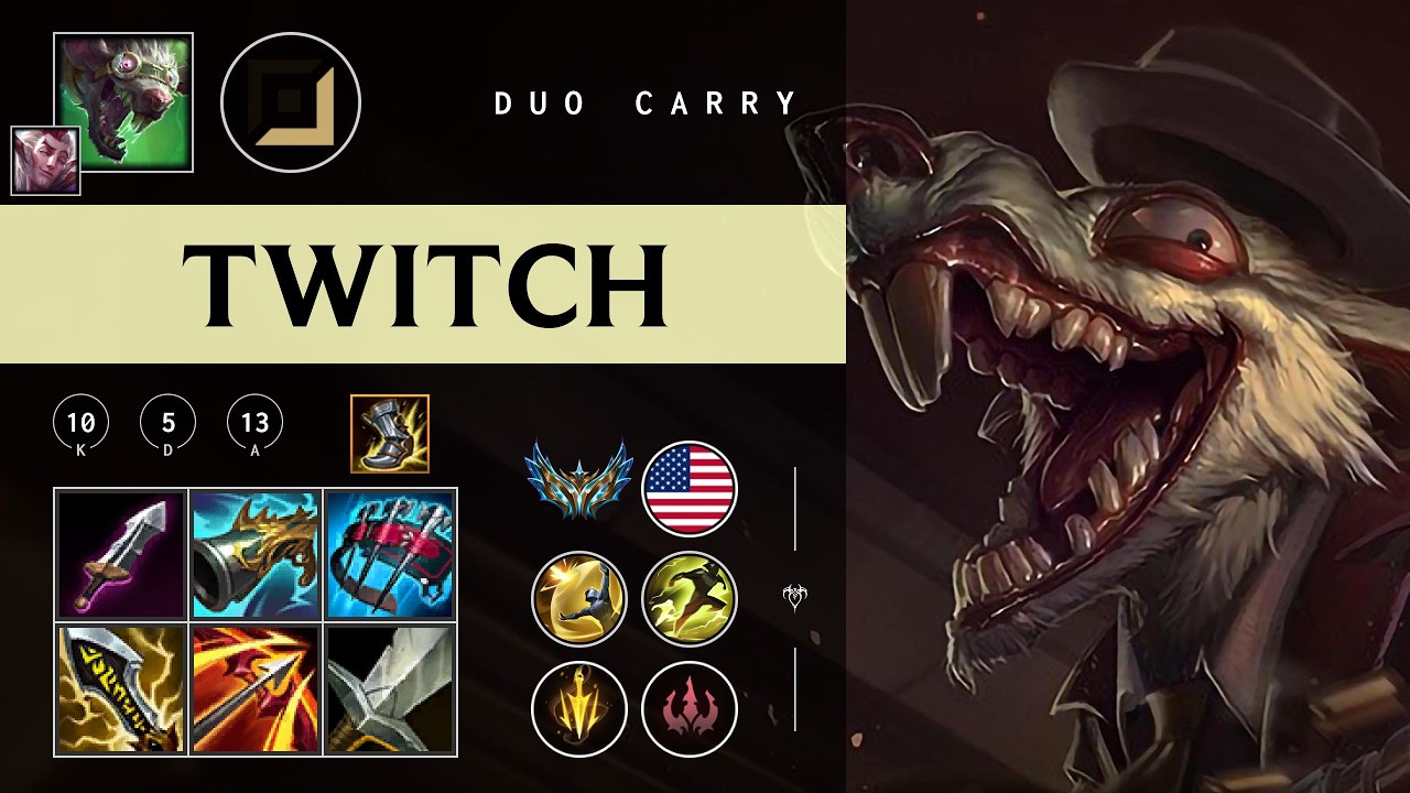 Twitch ADC vs Sivir - NA Challenger Patch 26.04