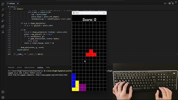 ASMR Programming - Python Tetris Game - No Talking