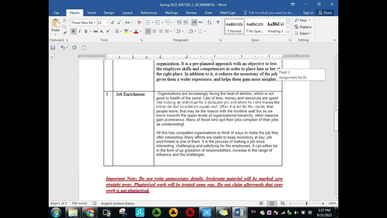 mgt503 assignment 1 solution spring 2022