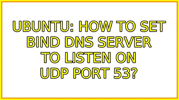 Ubuntu: How to set BIND DNS server to listen on UDP port 53?