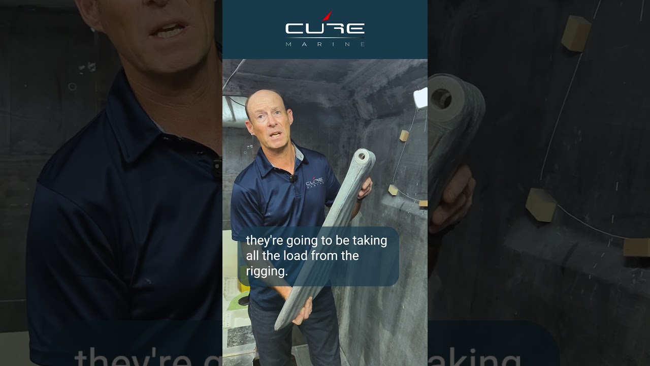 Cure 55 Carbon Fibre Chainplate with Ed Penn.  #boatbuilder #boatbuilding #carbonfiber #carbonfibre