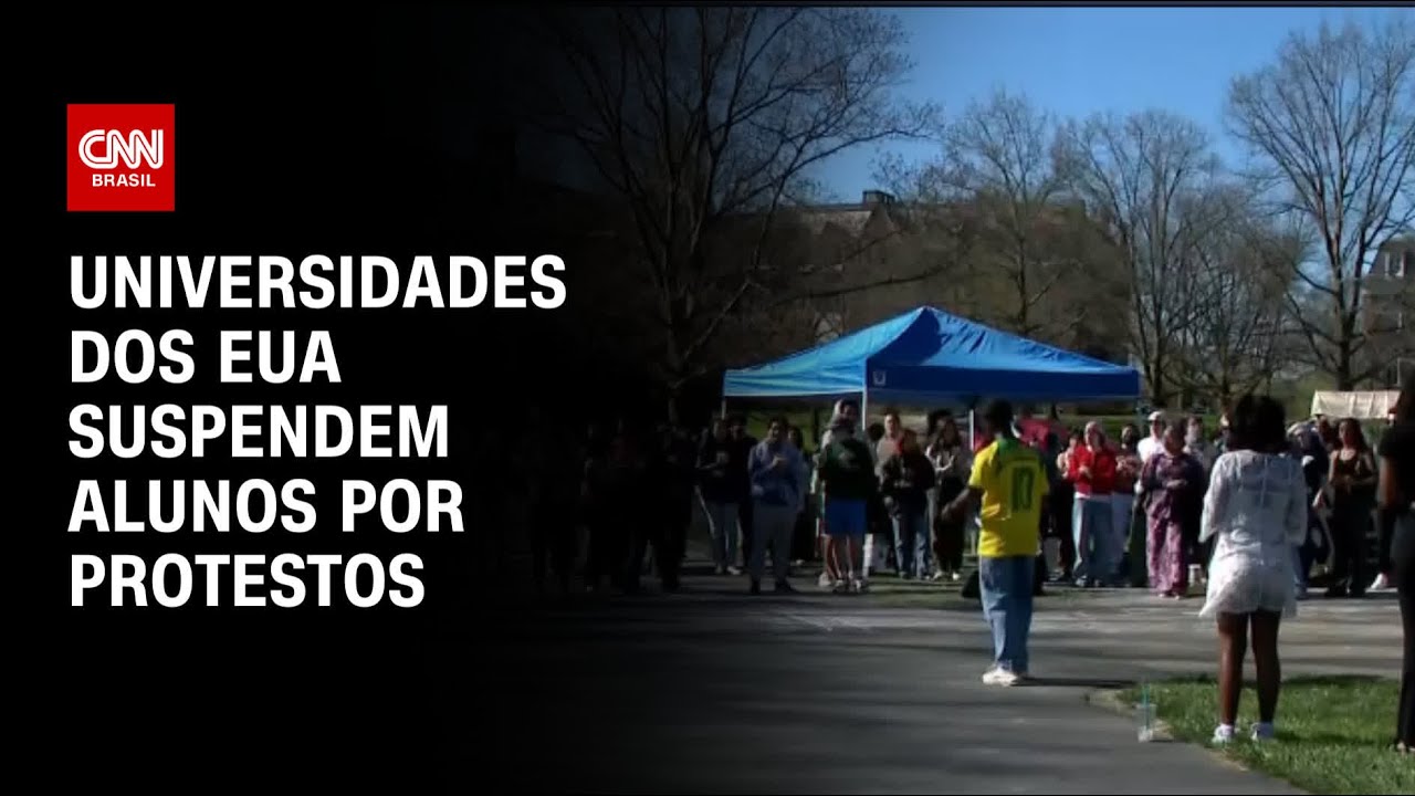 Universidades dos EUA suspendem alunos por protestos | LIVE CNN