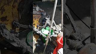 SMOOTHENING ROUGH SURFACE AFTER MIG WELDING REPAIR USING LINE BORING MACHINE IN EXCAVATOR' STICK