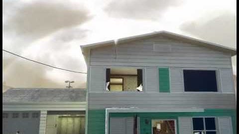 TOMAHAWK THROUGH WINDOW ON NUKETOWN