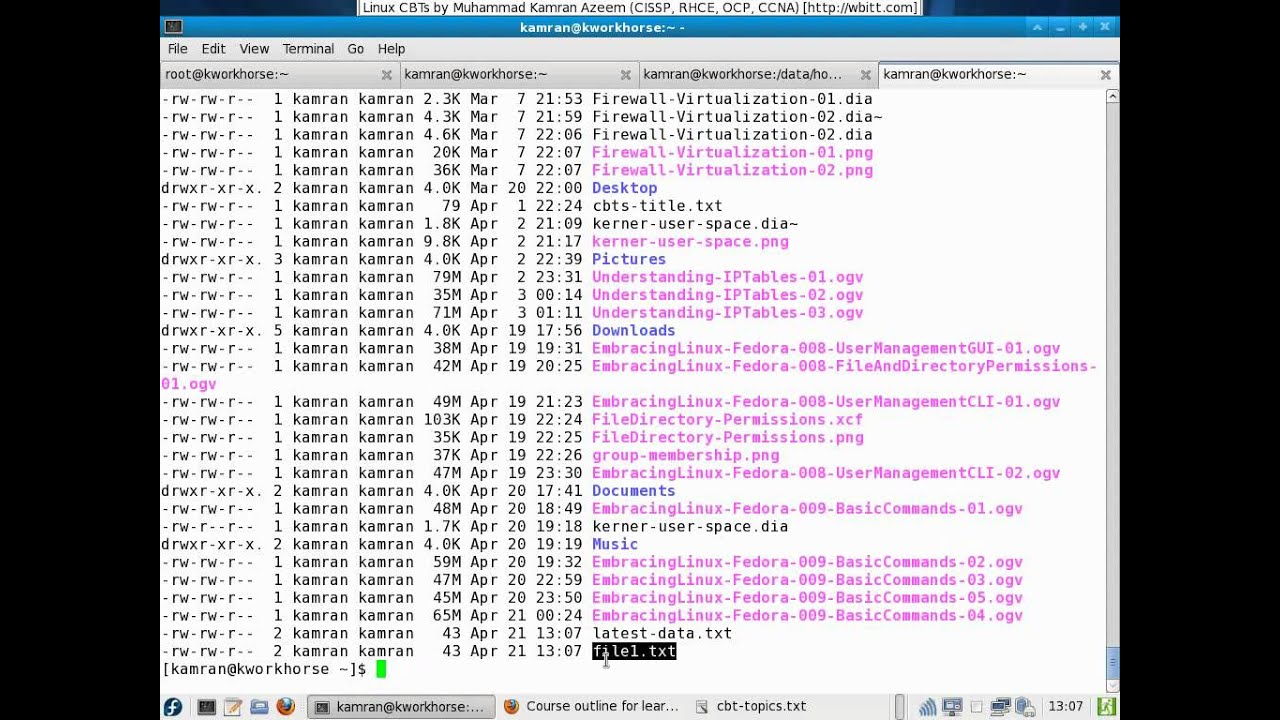 [Urdu CBT] - Embracing Linux - Fedora - 009 - Basic Commands - Part 6/ ...
