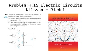 Problem 4.15 (Nilsson Riedel) Electric Circuits 10th Edition - Node-Voltage Method