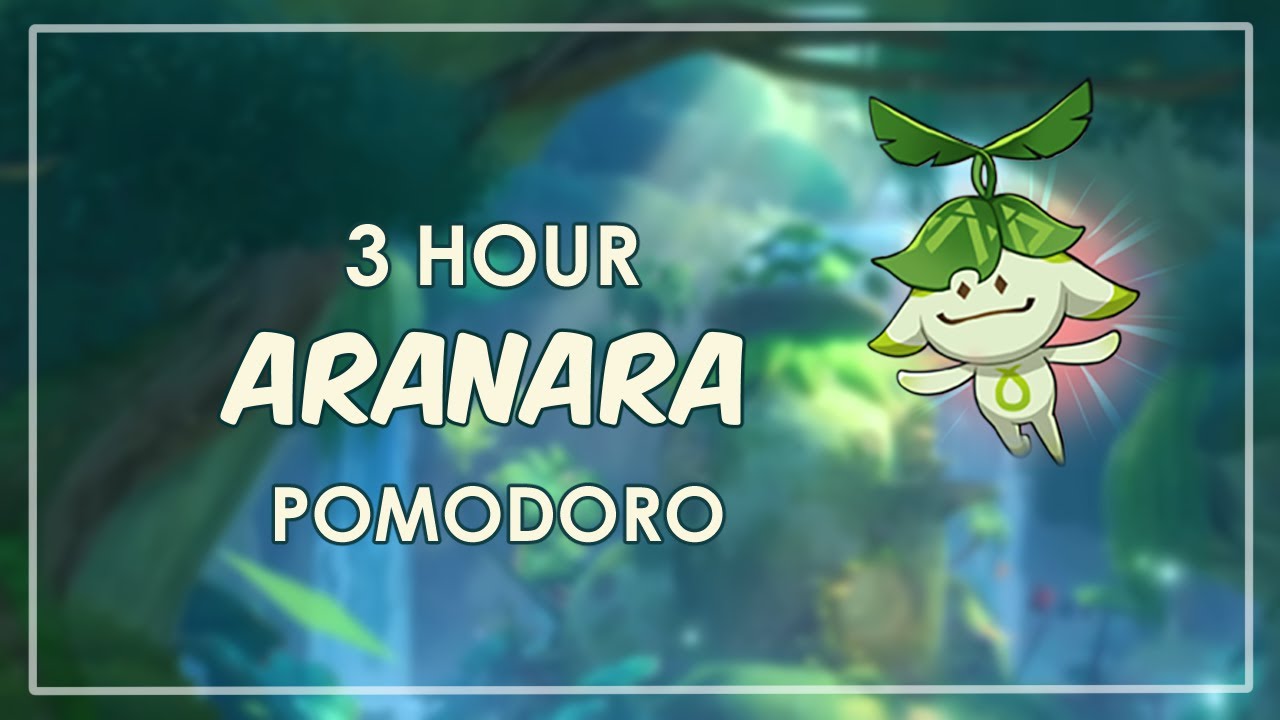 3 Hour Focus Pomodoro | Study with Aranara | Genshin Impact OST | 50/10 Sessions