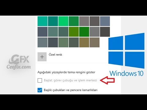 Video: Windows 10'da başlık çubuğunun rengini nasıl değiştiririm?