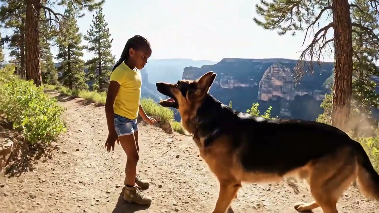Dog Blocks Child from Running off Cliff Edge! ⛰️🐕 
