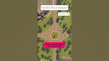 Cities: Skylines Vanilla efficient roundabout ( console ) #citiesskylines #chill #timelapse